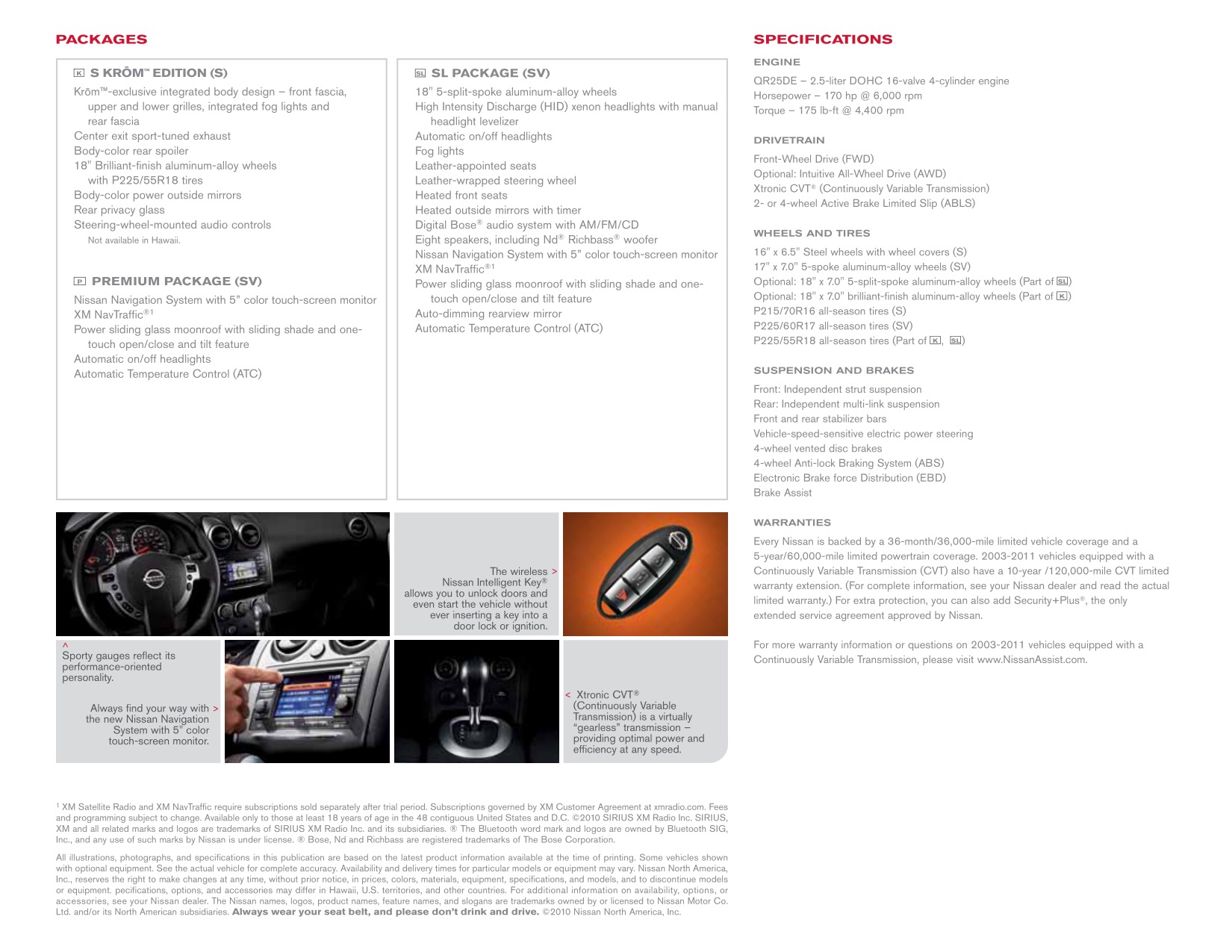2011 Nissan Rogue Brochure Page 1